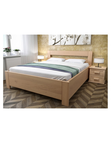 Buková posteľ Romana s úložným prestorom