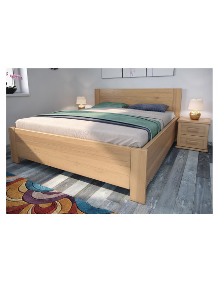 Buková posteľ Ivana s úložným priestorom
