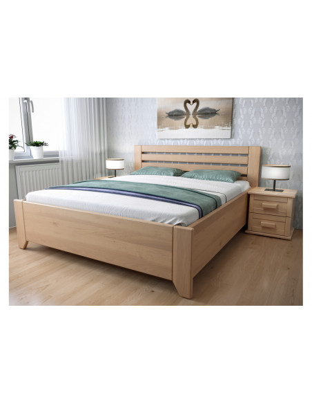 Buková posteľ Vanda s úložným priestorom