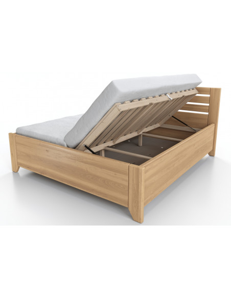 Buková posteľ Vanda s úložným priestorom