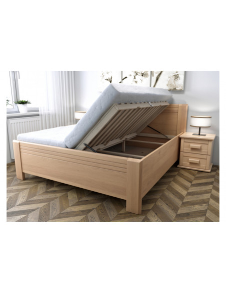 Buková posteľ Sofia s úložným priestorom